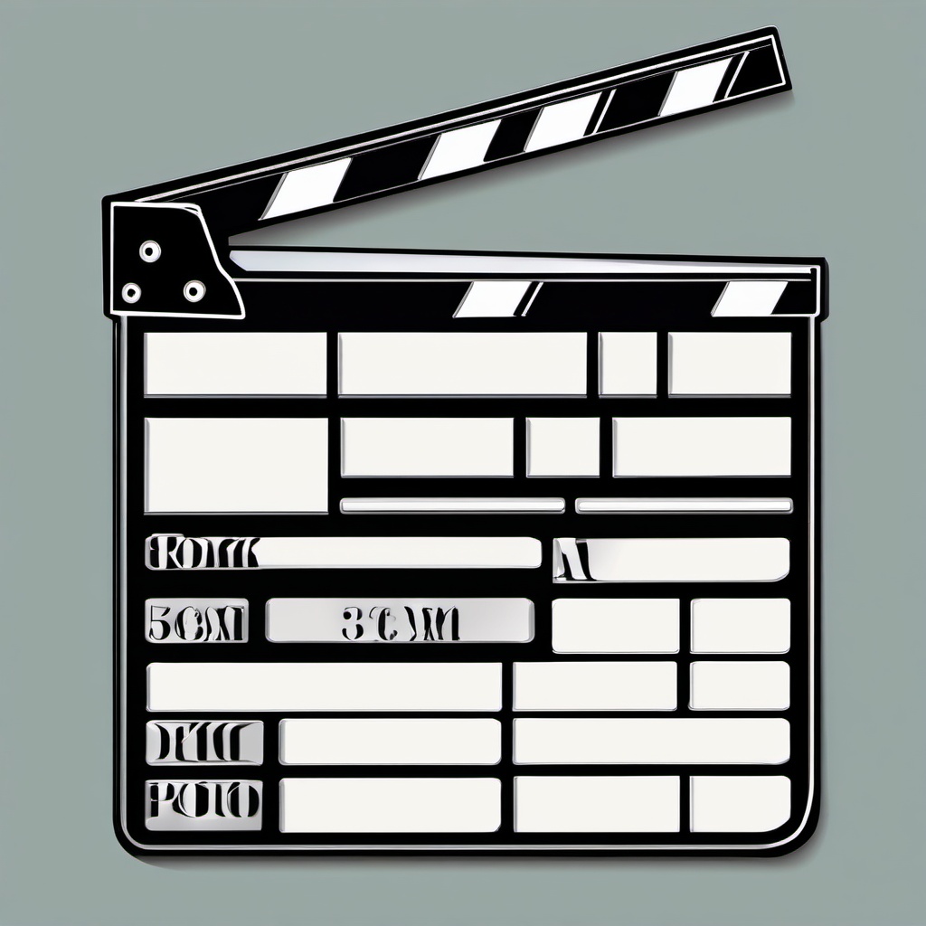 Film clapperboard clipart - Film clapperboard for movie production,  color clipart, vector art