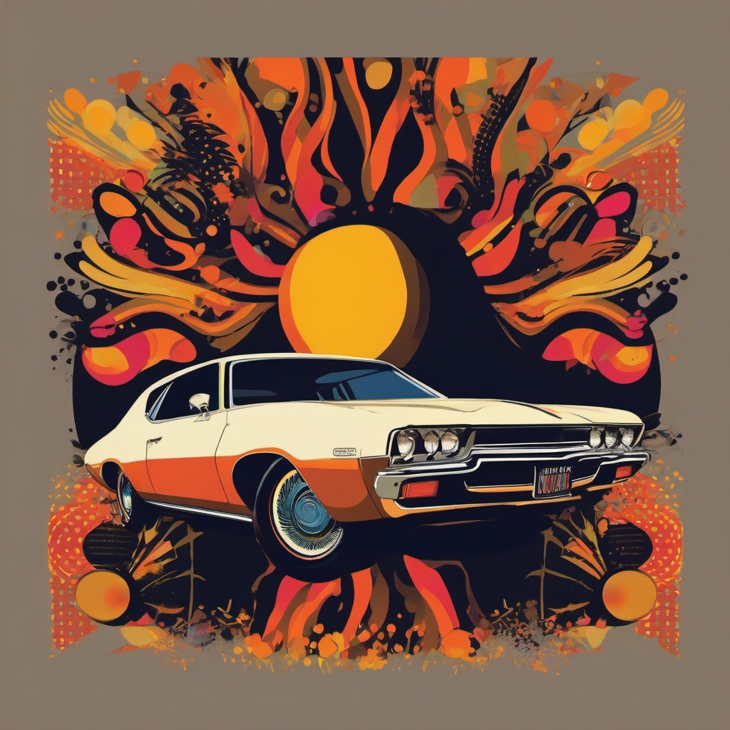 Groovy 70s Style - Capture the spirit of the 1970s with funky patterns and colors. , vector art, splash art, retro t shirt design