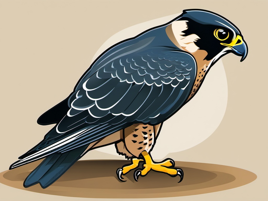 Peregrine Falcon clipart - Fastest bird in the world in full flight, ,color clipart vector style