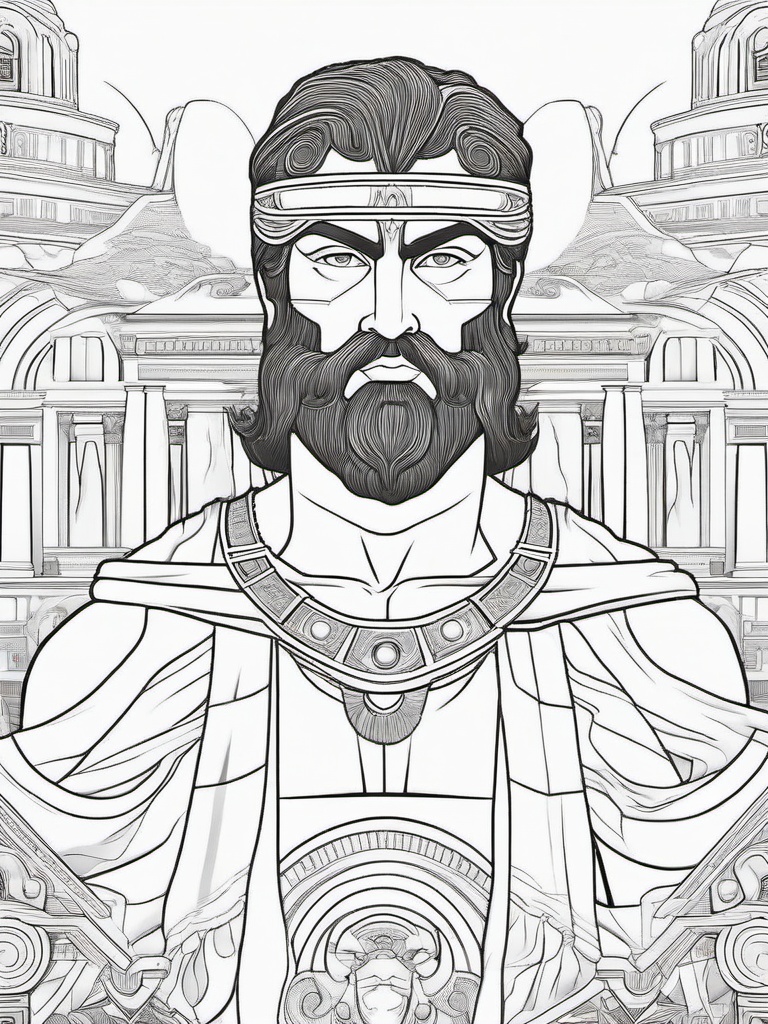 Cyclops Coloring Pages - One-Eyed Giant of Greek Myth  minimal black outline printable sheet, coloring page