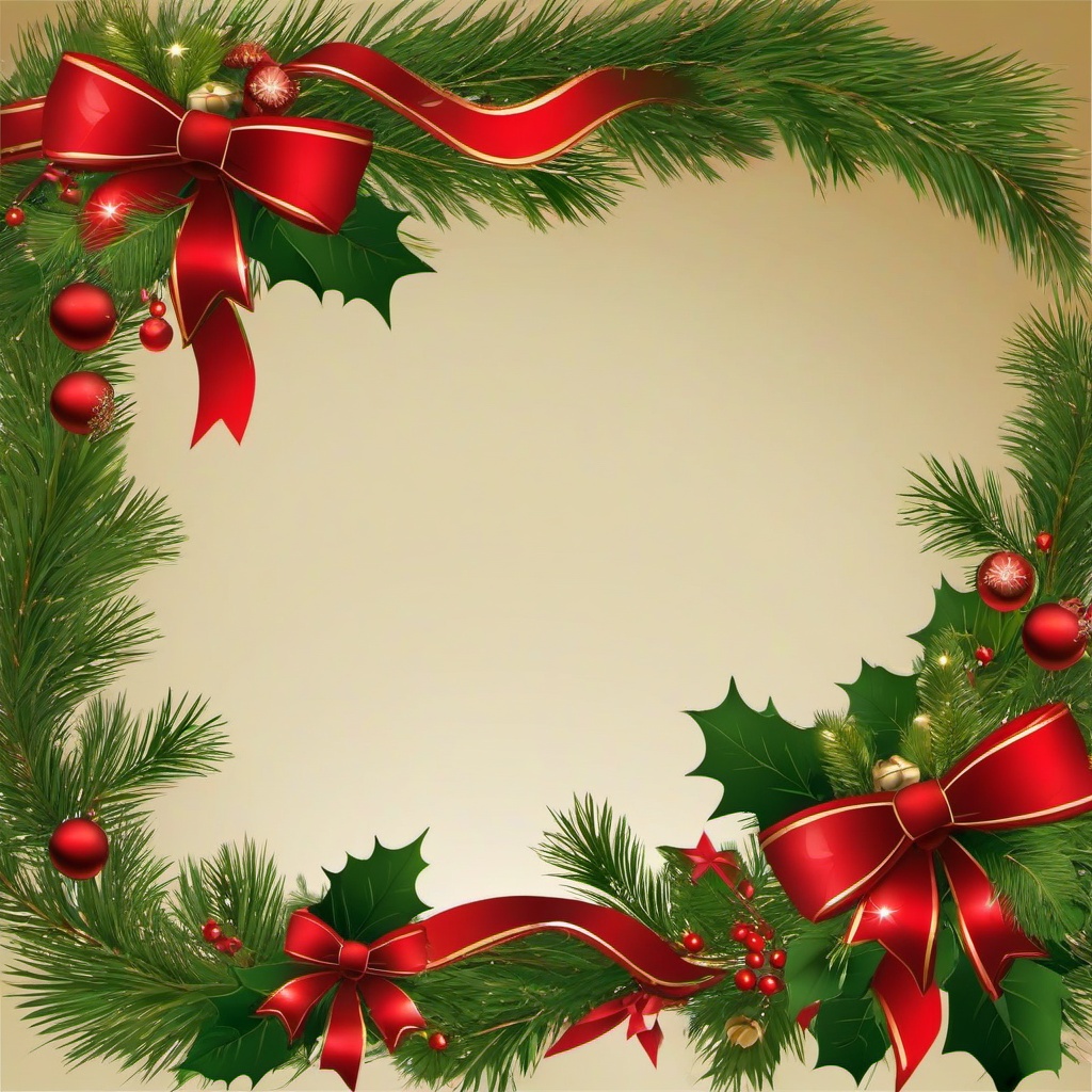 Christmas Border clipart - border with Christmas wreaths and bows  