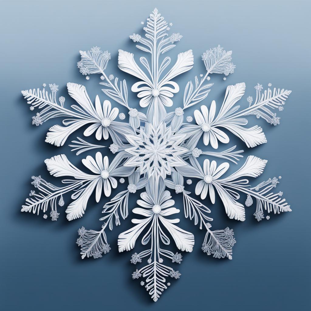 snowflake clipart - unique and intricate in design. 