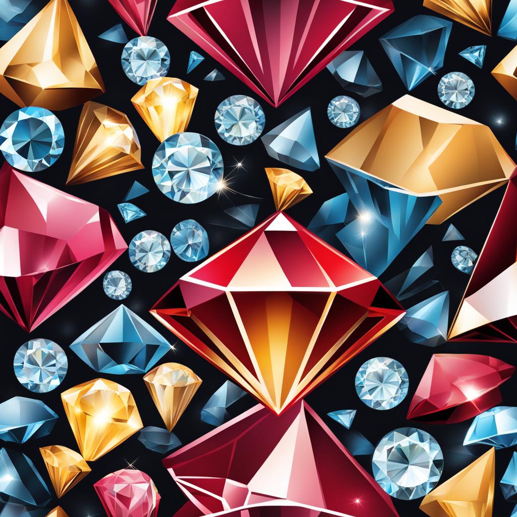 diamond clipart: shining diamond with brilliant facets. 