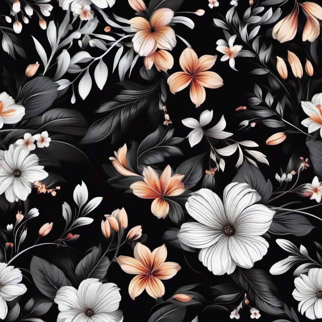 Flower Background Wallpaper - black background floral wallpaper  