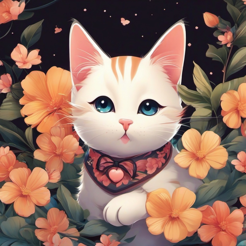 Cat Background Wallpaper - wallpaper anime cute cat  