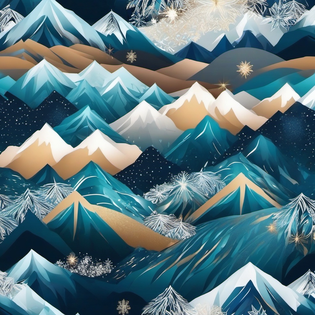 Icy Mountain Peaks Christmas Wallpaper iPhone intricate details, patterns, wallpaper photo