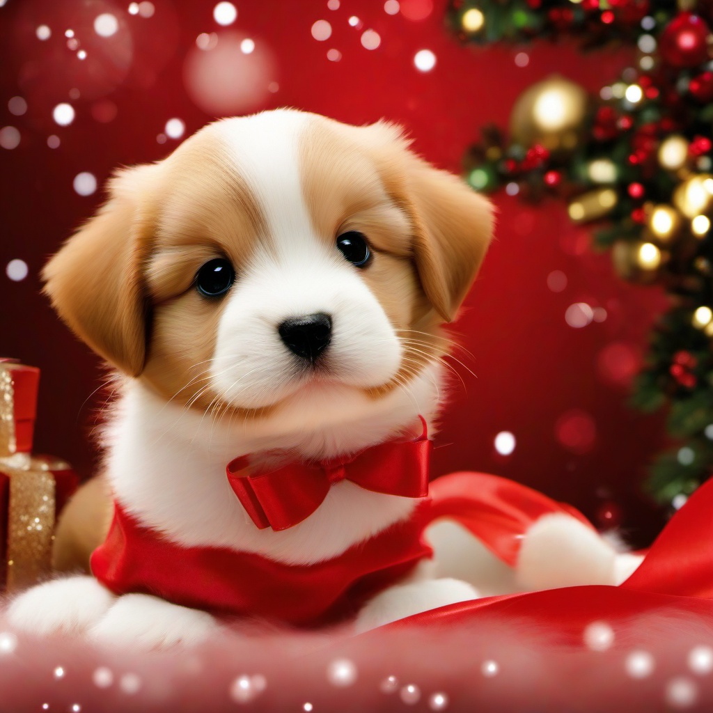 Christmas Background Wallpaper - christmas puppy background  