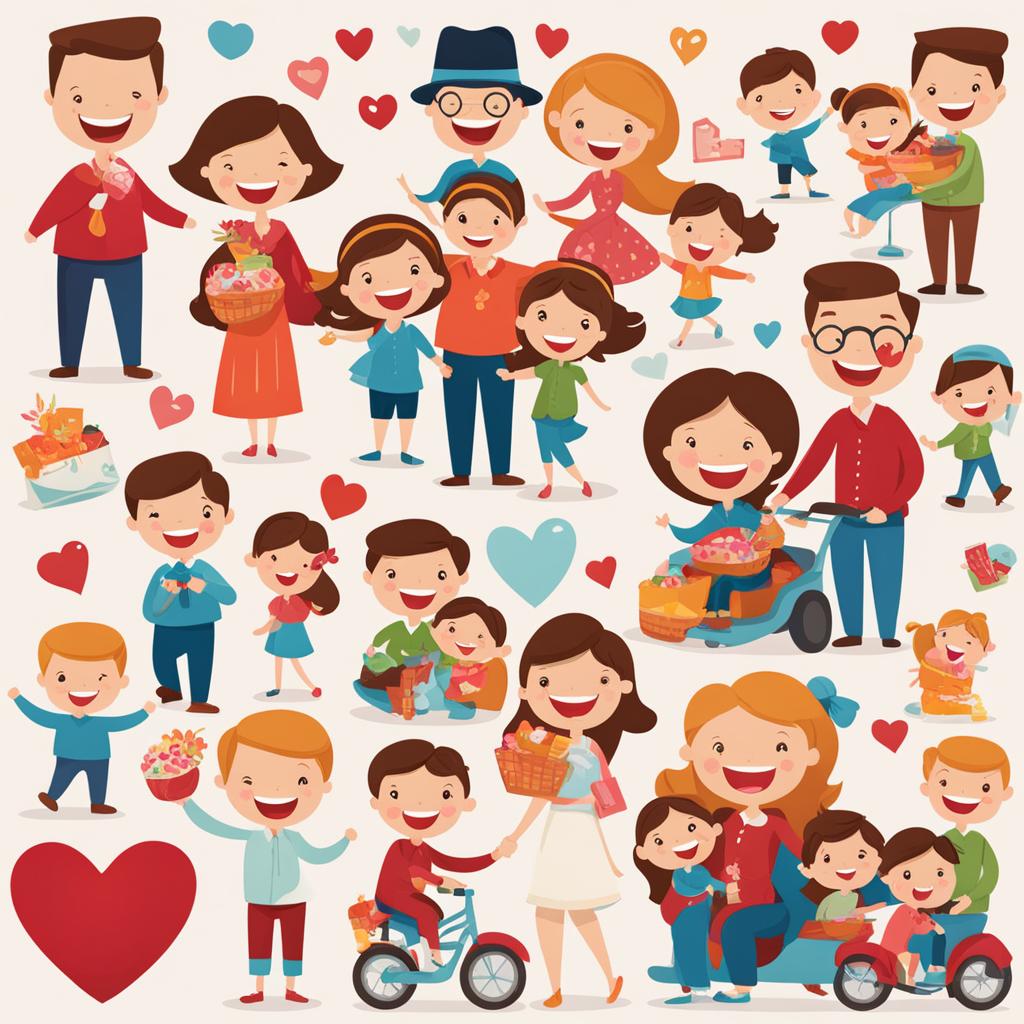 family clipart - sharing love and laughter. 