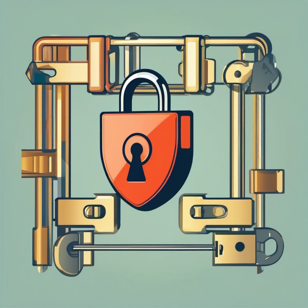 Clipart of an Unlock - Unlocked padlock symbolizing access and freedom,  color vector clipart, minimal style