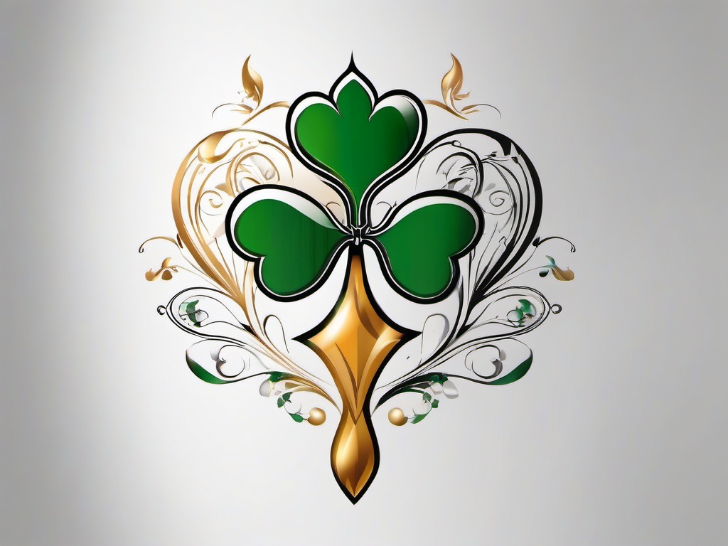 irish polish tattoo designs  simple color tattoo,minimal,white background