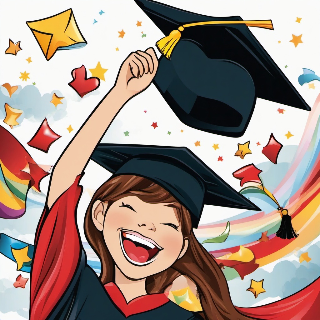 Grad Cap clipart - graduation cap with a proud smile  