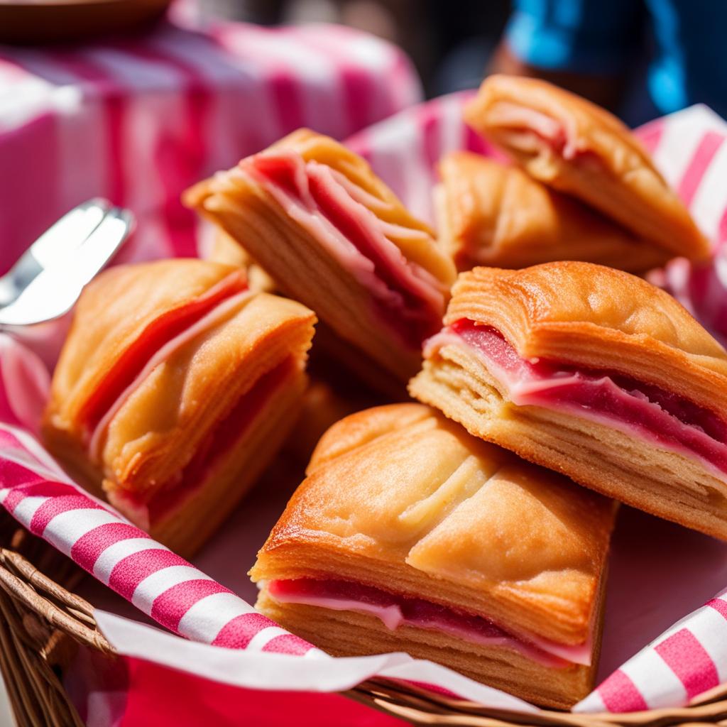 guava pastelitos, sweet cuban pastries, relished at a vibrant havana street festival. 