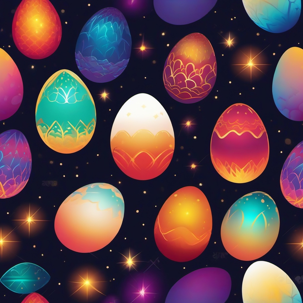 Egg clipart - dragon egg glowing with magic  color,minimalist,vector clipart