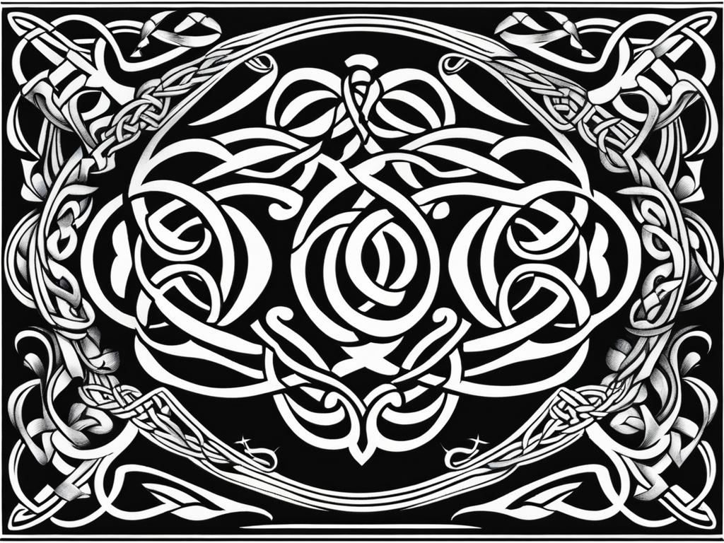 celtic tattoos black and white design 