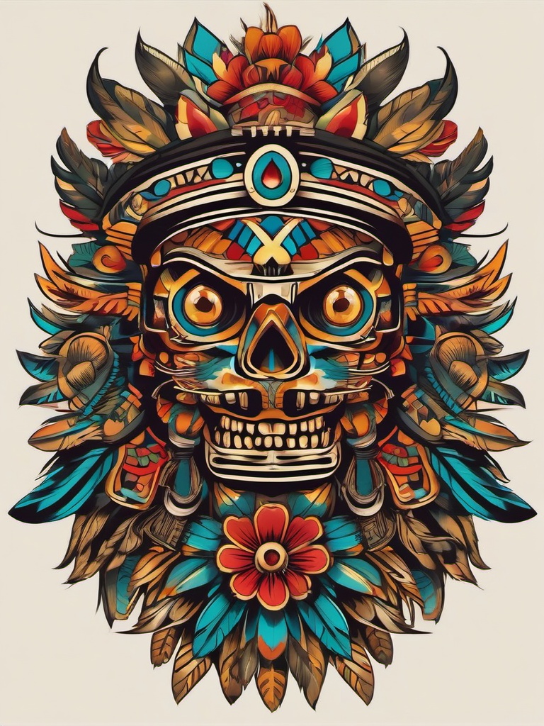 huitzilopochtli tattoo  simple vector color tattoo