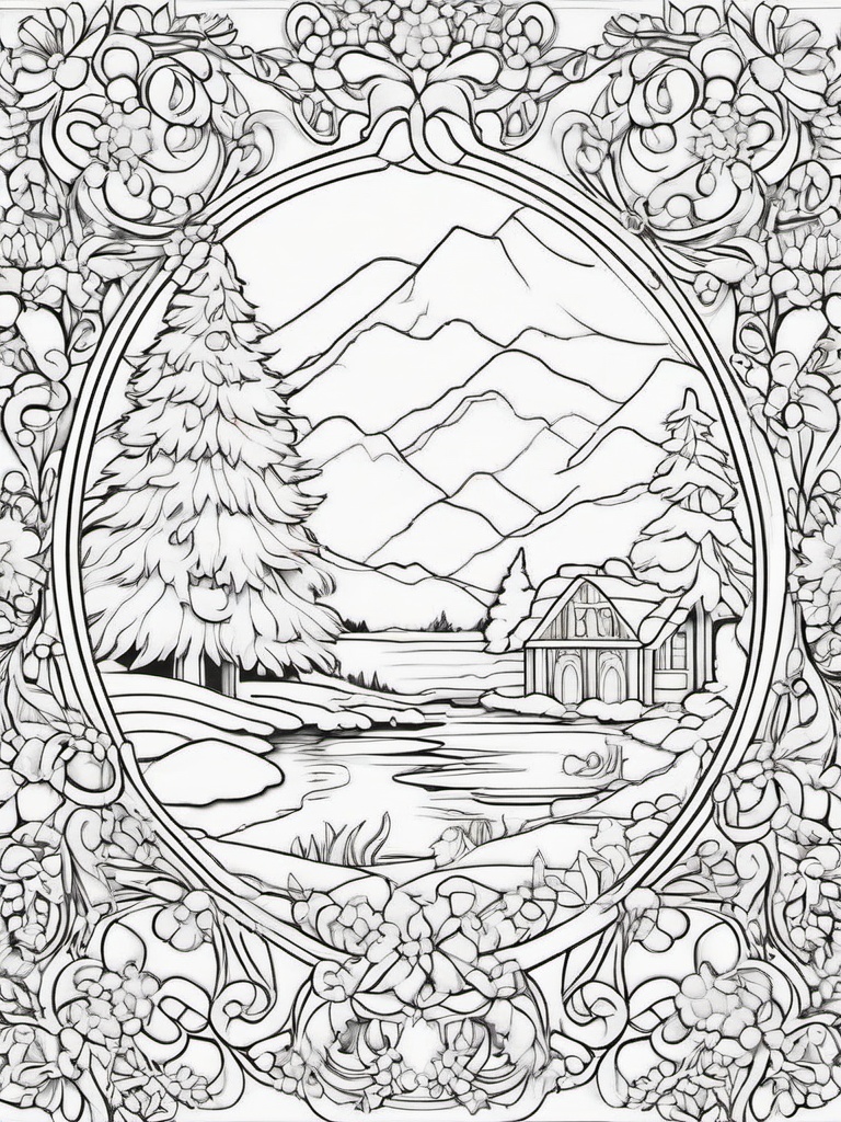 Christmas Coloring Book Pictures  outling,coloring pages,black and whit