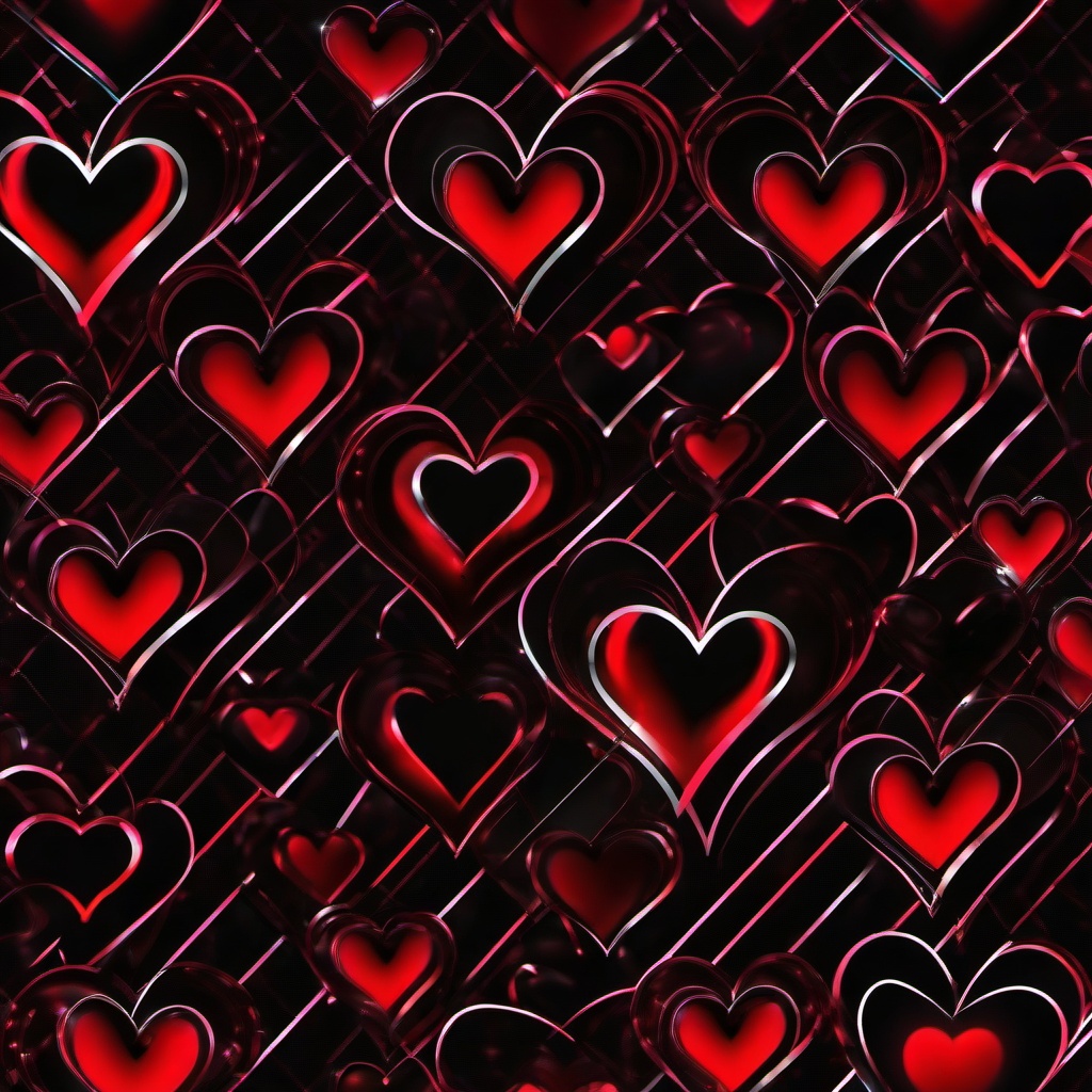 Heart Background Wallpaper - neon red heart with black background  