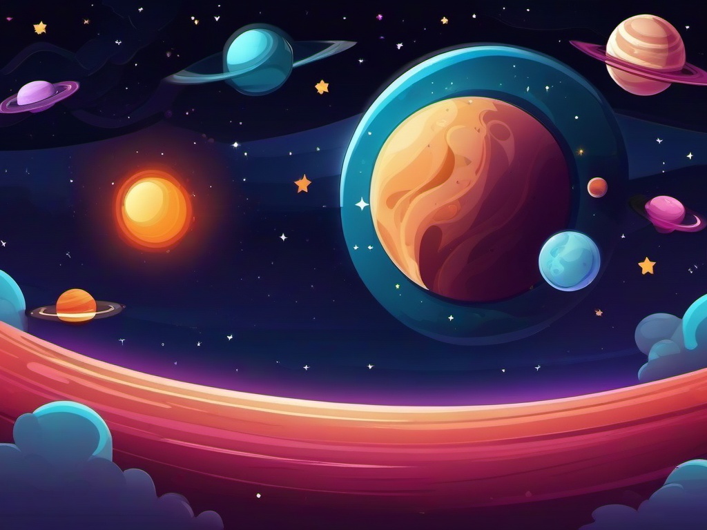 space background cartoon  background