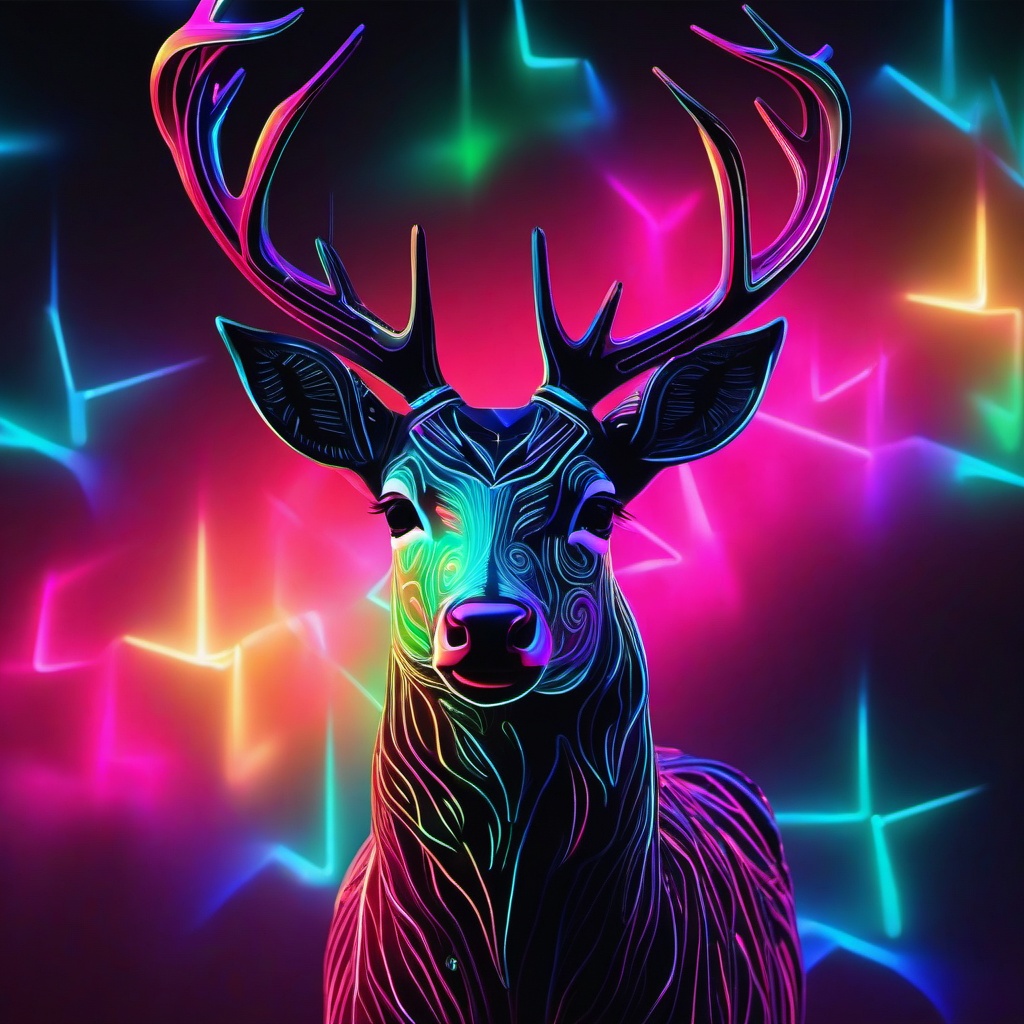 Neon Background Wallpaper - neon deer wallpaper  