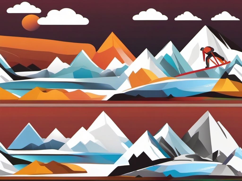 Mountain Climber's Progress clipart - Making progress up the peak, ,vector color clipart,minimal