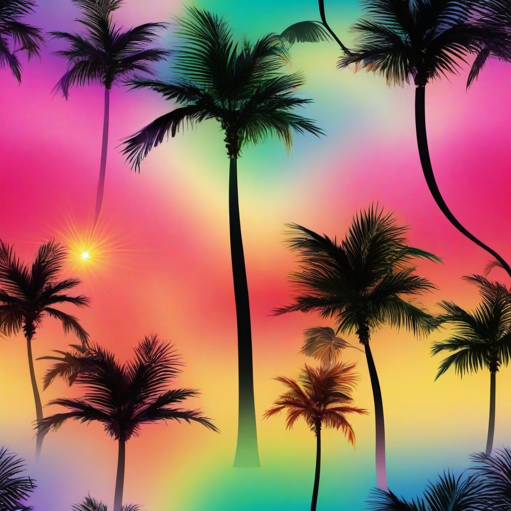 Rainbow Background Wallpaper - rainbow palm tree wallpaper  
