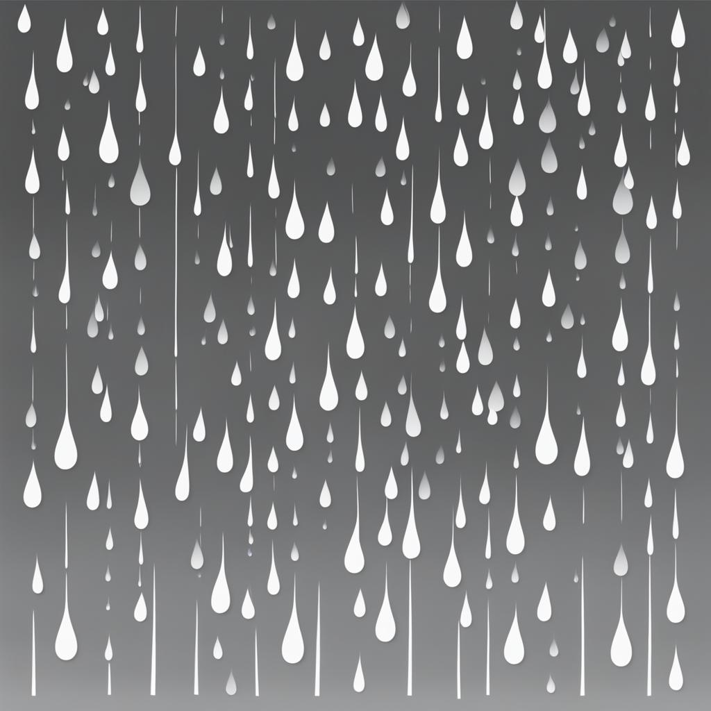 rain clipart - raindrops falling from the sky on a gray day 