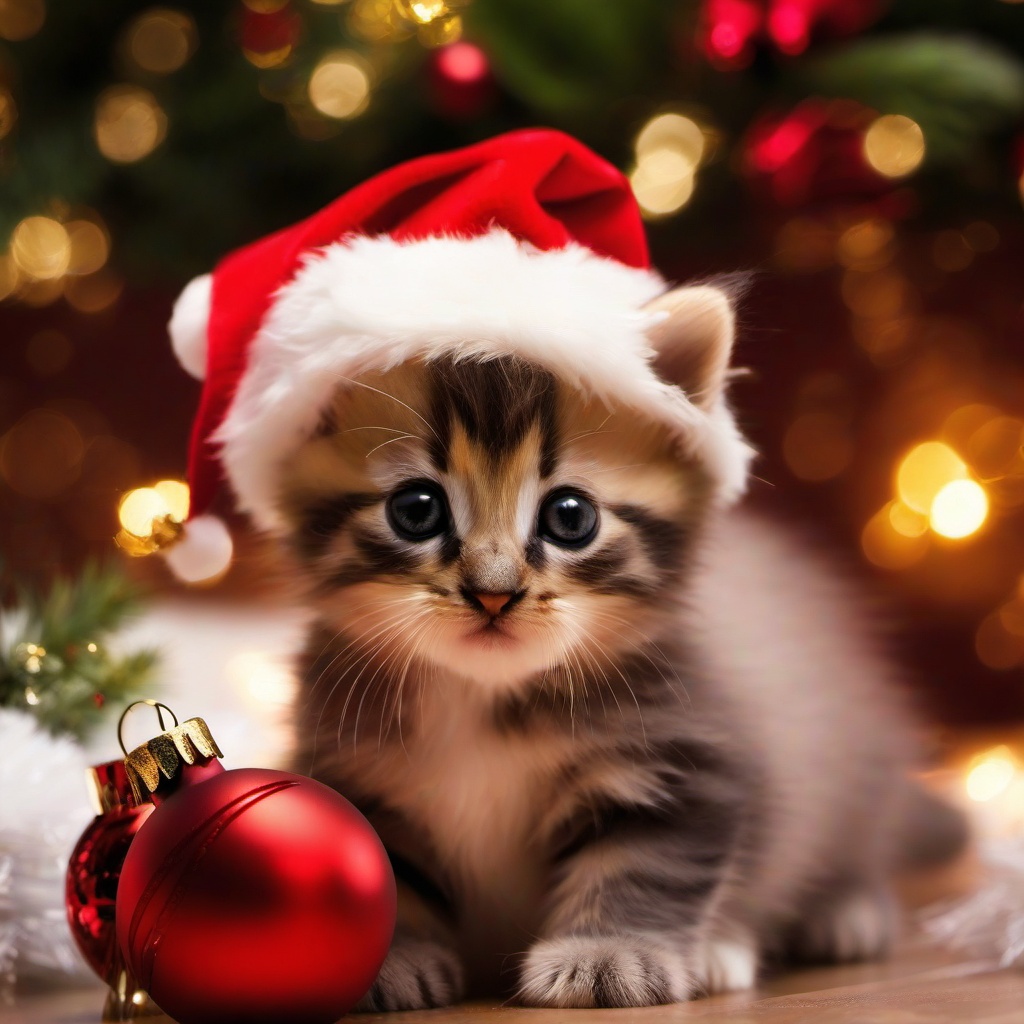 Cat Background Wallpaper - christmas kitten wallpaper  