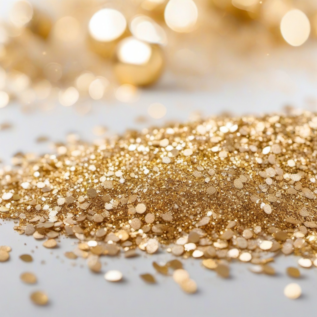 Glitter background - white background with gold glitter  