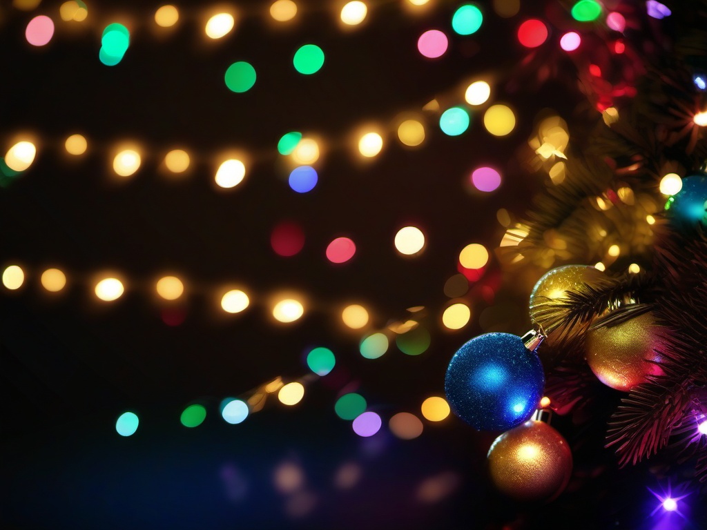 Christmas Lights Background Free  