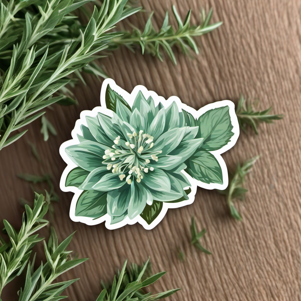 Pennyroyal Sticker - Explore the aromatic and minty flavor of pennyroyal, traditionally used in culinary and medicinal applications, , sticker vector art, minimalist design