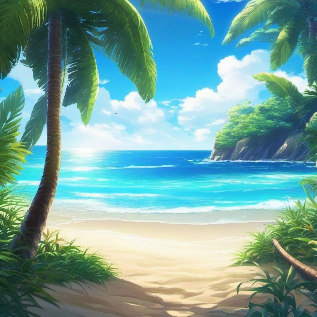 Beach background - beach anime wallpaper  