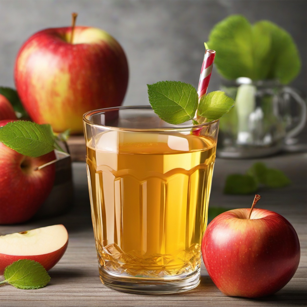 Apple clipart - apple juice in a glass  