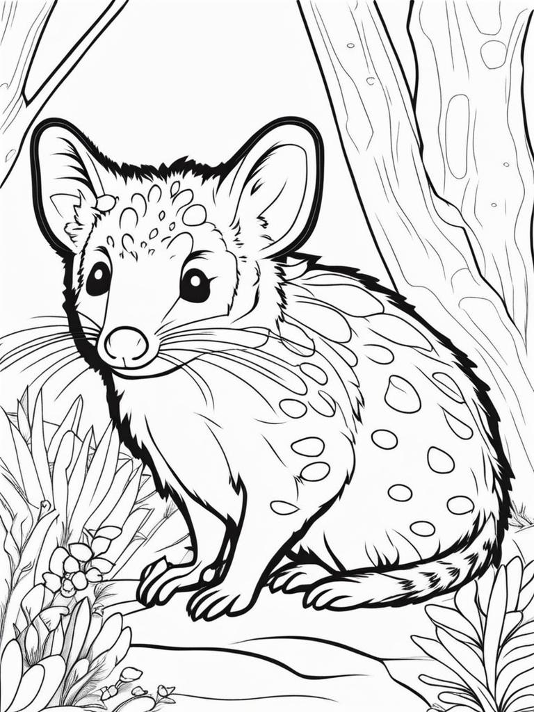 quolls cute animals coloring page 