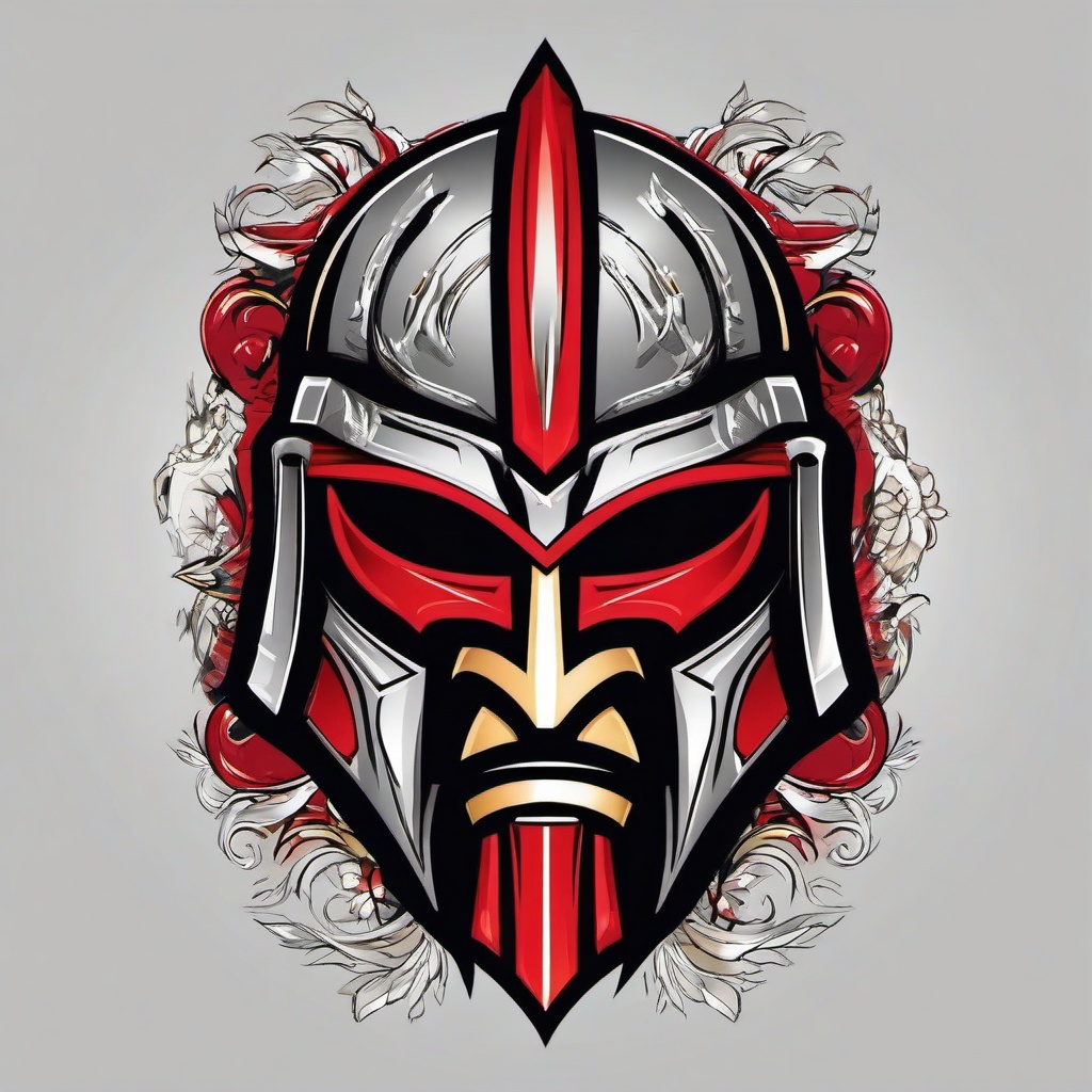 spartan mask tattoo  simple vector color tattoo