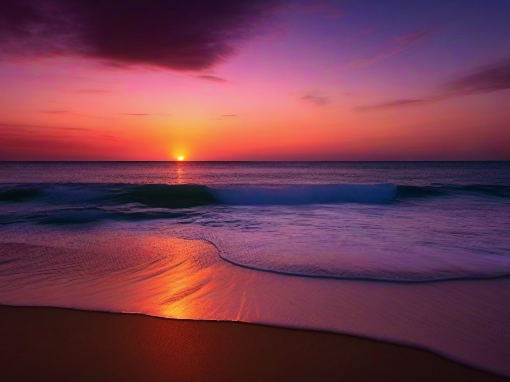 Sunset Wallpaper - Twilight hues over serene ocean.  sunset background