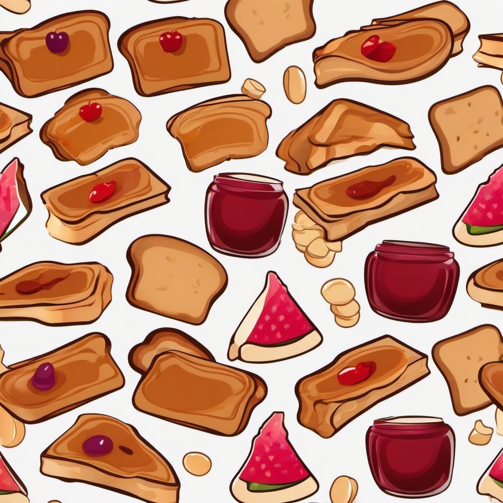 Snack clipart - peanut butter and jelly sandwich  clipart