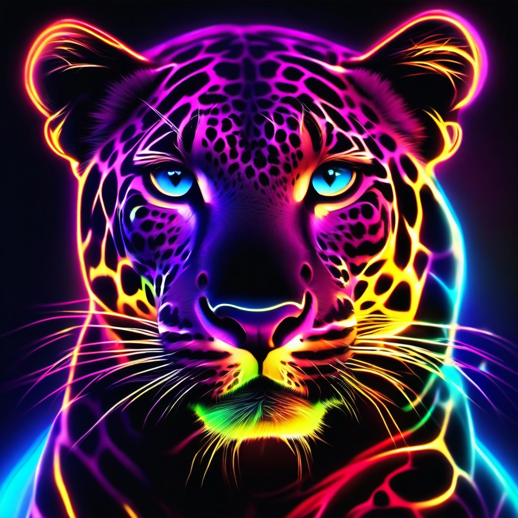 Neon Background Wallpaper - neon leopard background  