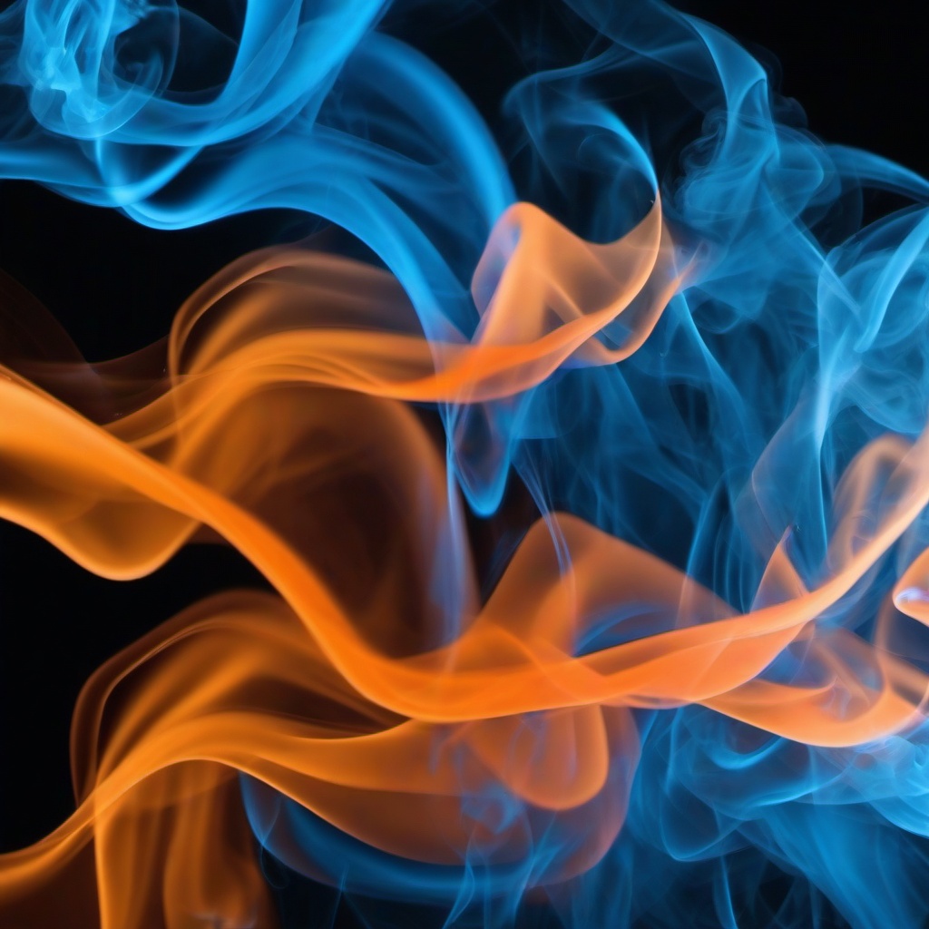 Smoke Background - blue and orange smoke background  