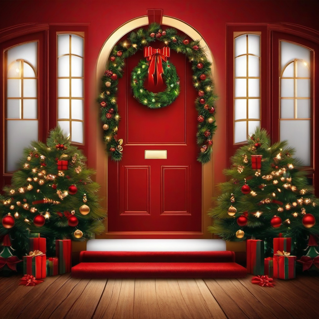 Christmas Background Wallpaper - christmas door backdrop  