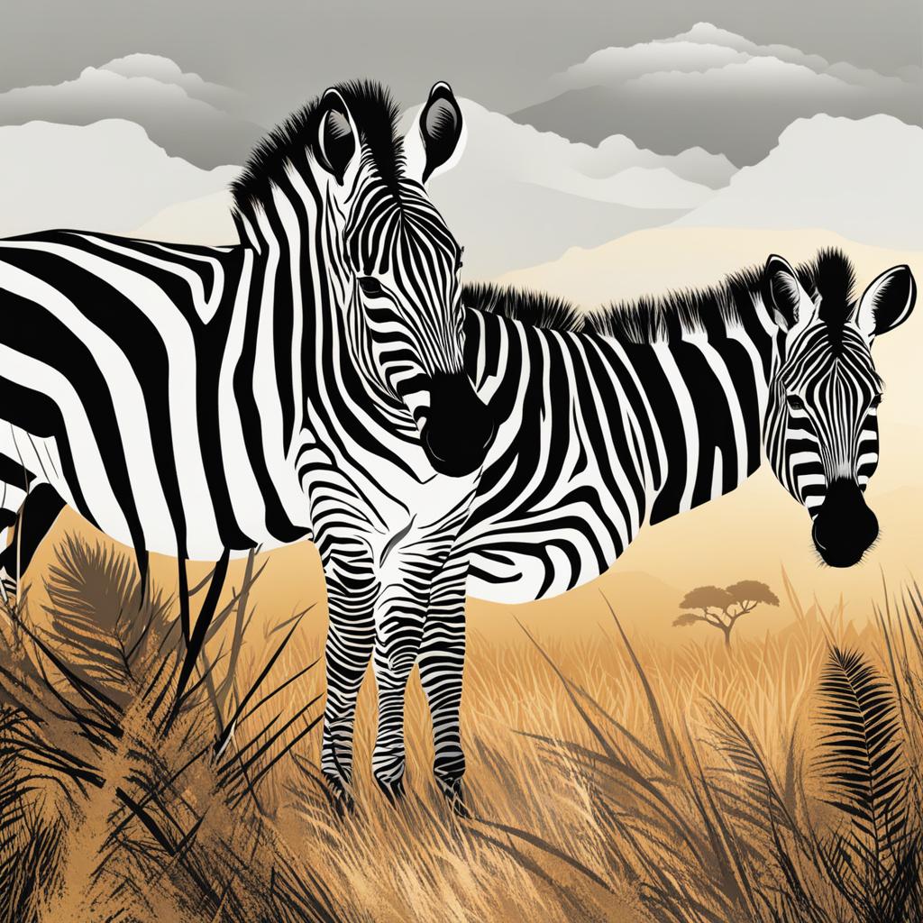 zebra clipart: roaming the vast african savannah. 