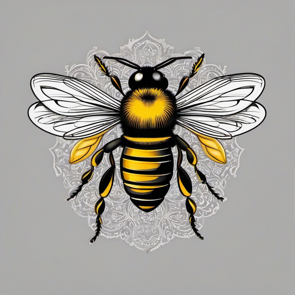 cute bumble bee tattoo  vector tattoo design