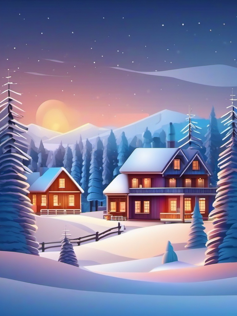 Winter Season Background Cozy and Snowy Atmosphere for Your Device  intricate patterns, colors, wallpaper style