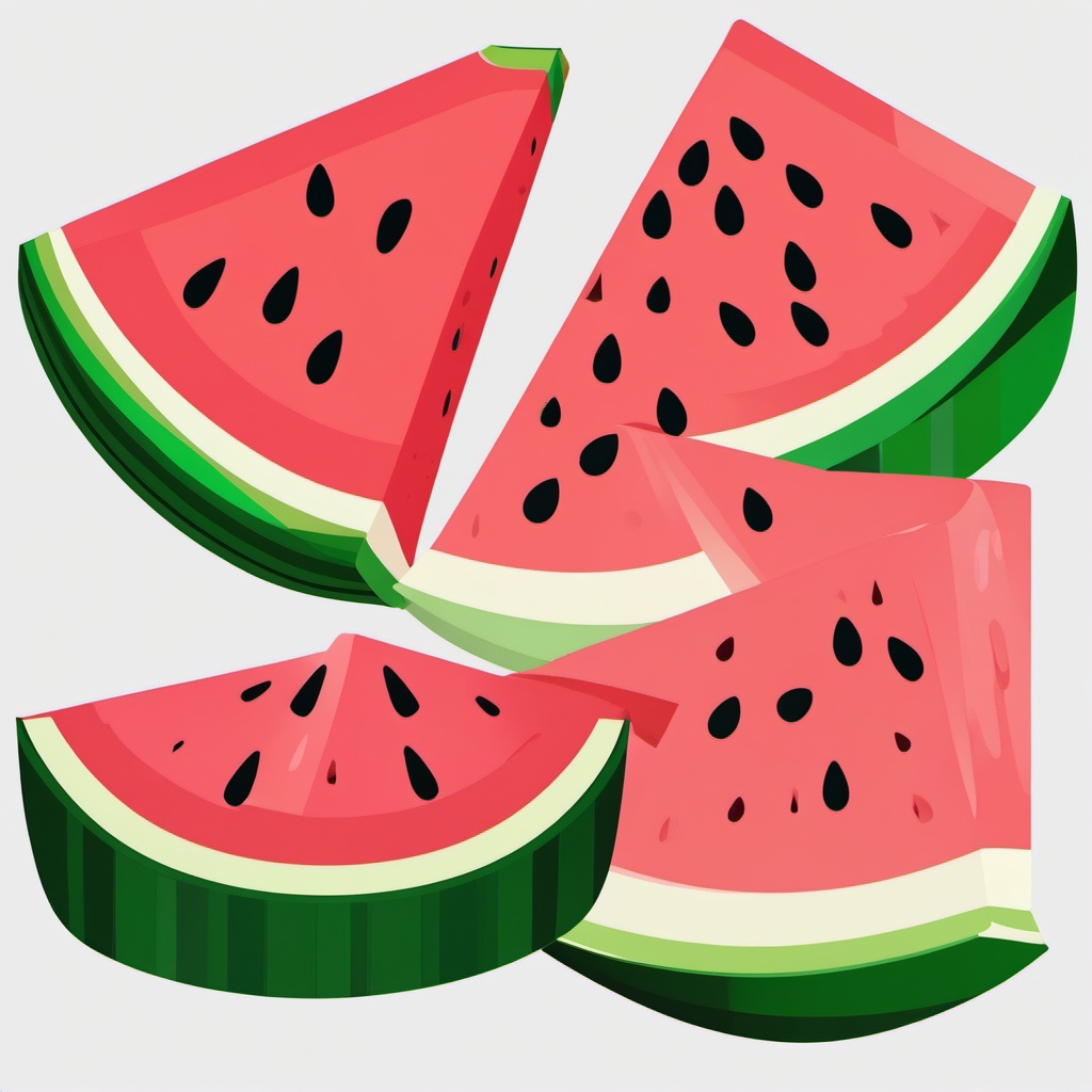 Watermelon Slice clipart - Juicy watermelon for a snack, ,vector color clipart,minimal