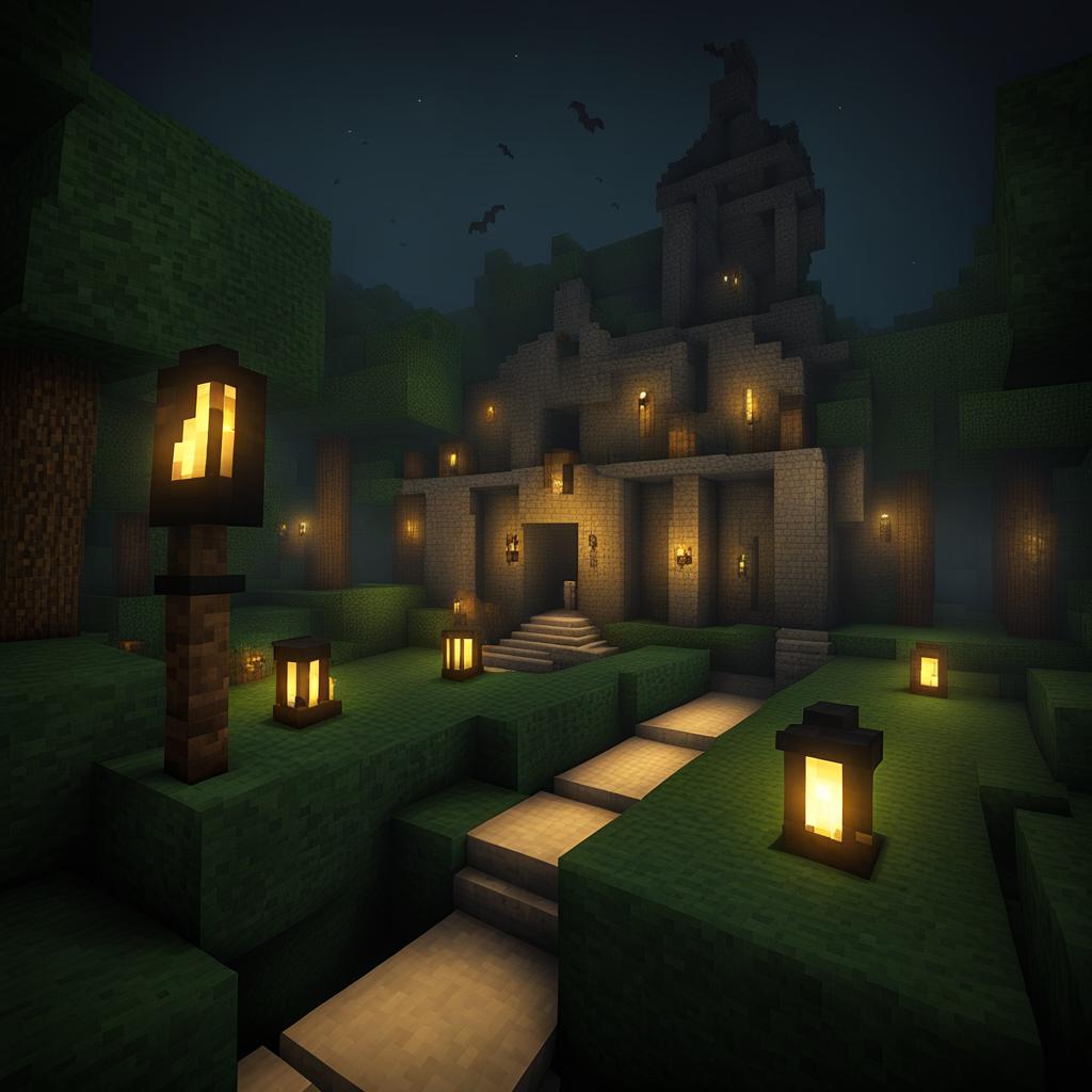 haunted crypt deep underground with eerie secrets - minecraft house design ideas minecraft block style