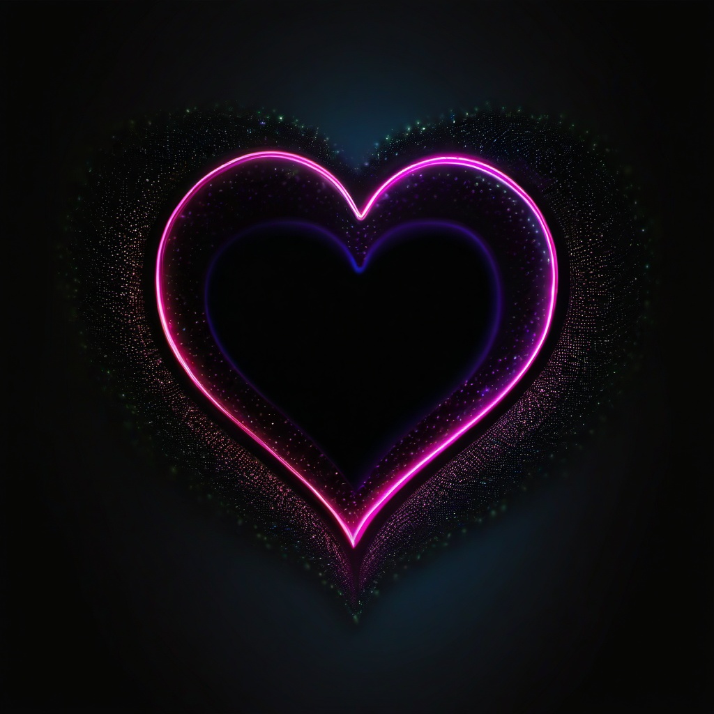 Heart Background Wallpaper - neon heart black background  