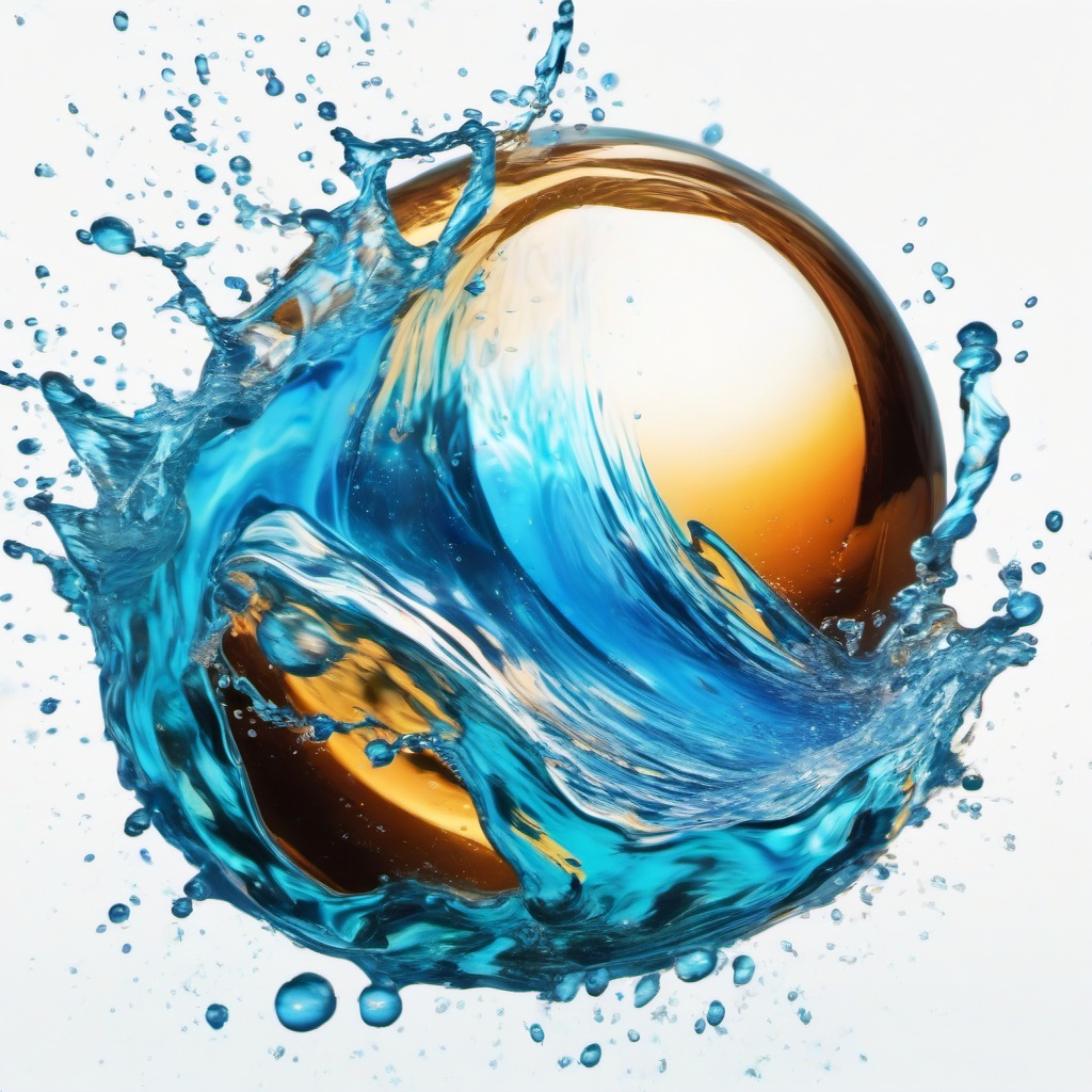 Water clipart - water splash effect in motion  