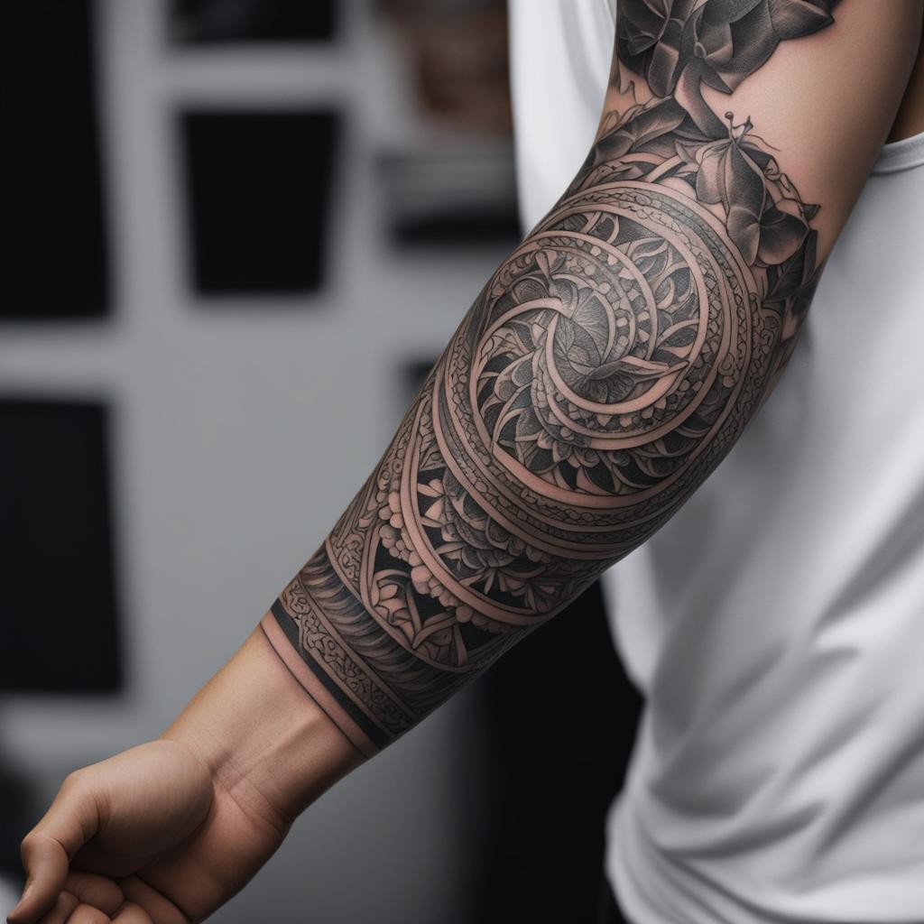 elbow tattoo, showcasing unique placement and design on the elbow area. 