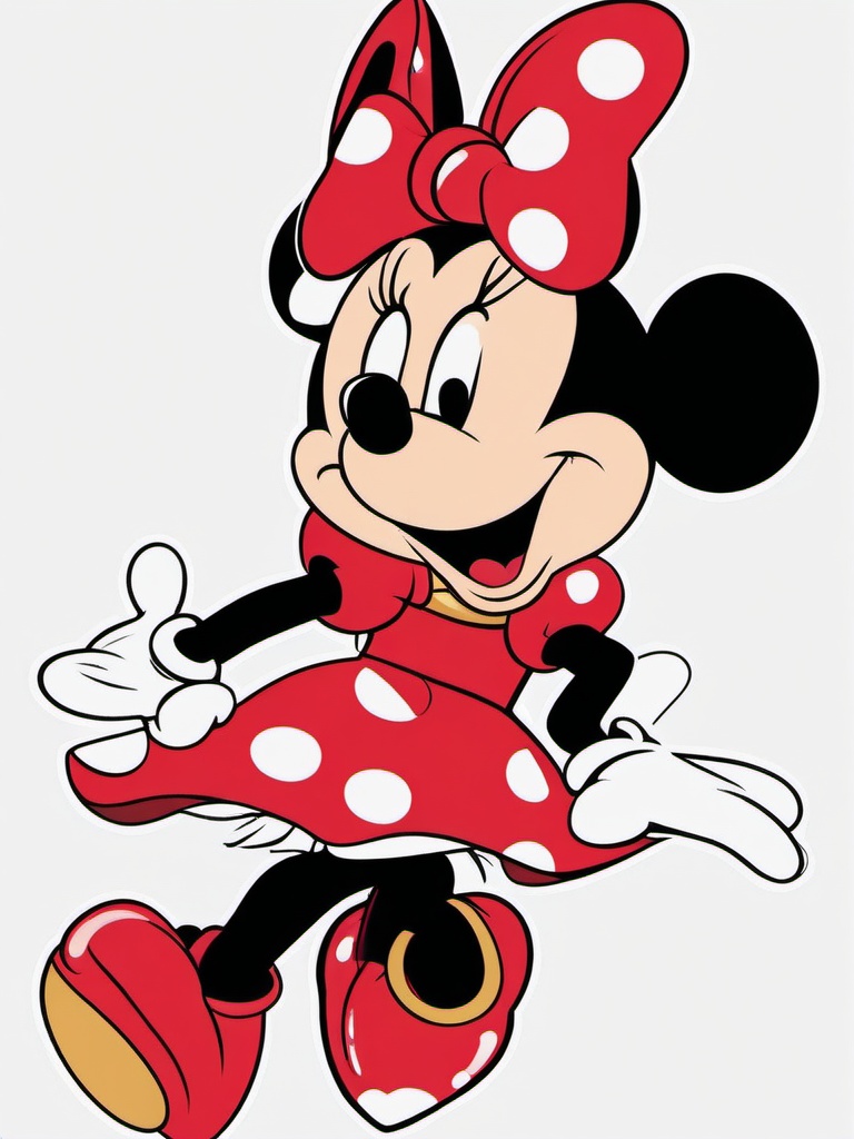 Minnie Mouse clipart - Minnie Mouse dancing  vector clipart