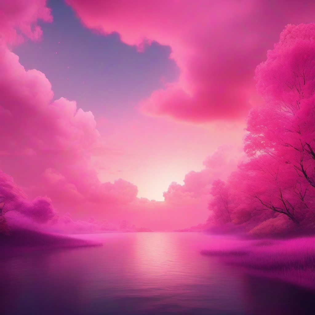 Pink Sky Background Dreamy Atmosphere with Pastel Pink Skies wallpaper splash art, vibrant colors, intricate patterns