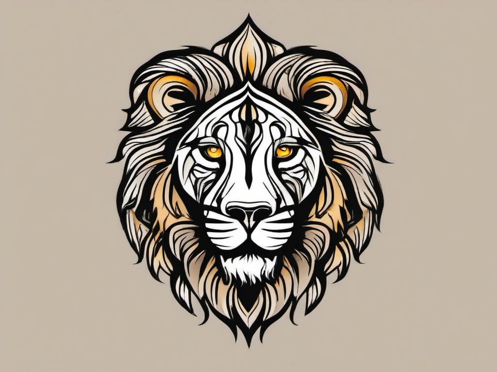 tattoo leo symbol  simple vector color tattoo